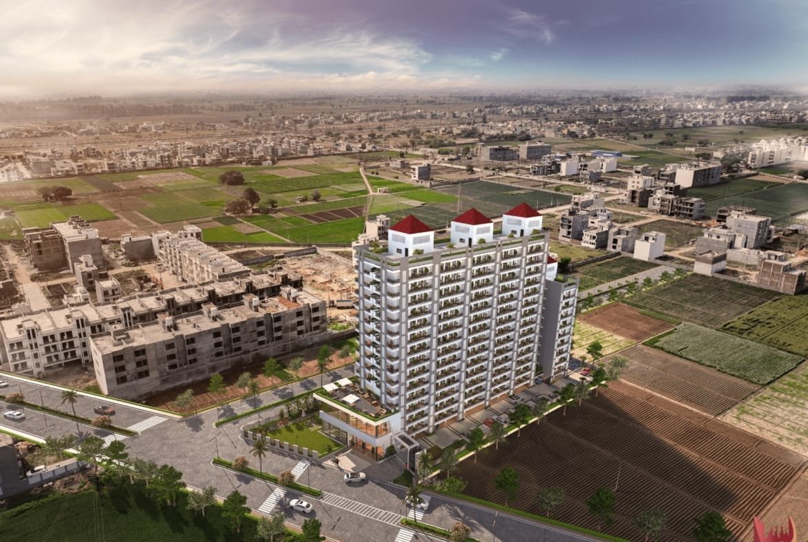 Galaxy Towers 3BHK Flats for Sale near Aerocity Mohali – High-rise residential project with modern Mivan construction