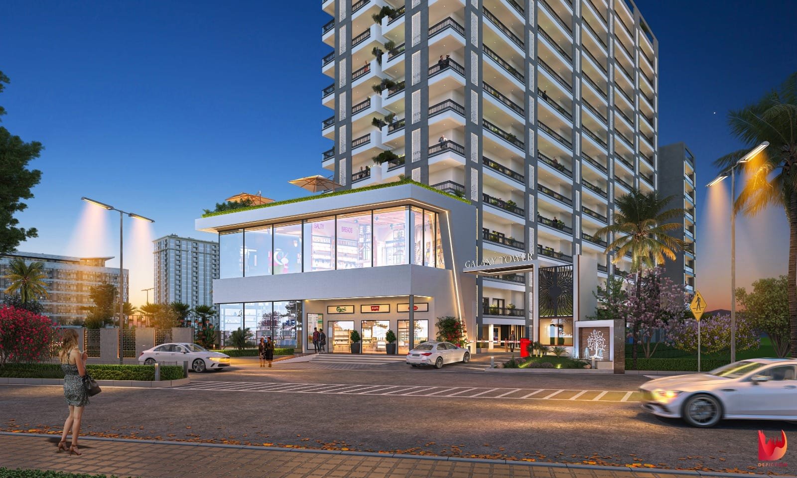 Galaxy Towers 3BHK Flats for Sale near Aerocity Mohali – High-rise residential project with modern Mivan construction