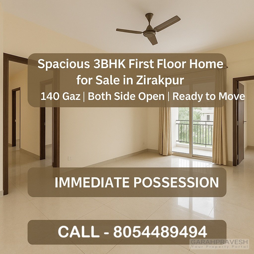 3bhk for sale in zirakpur