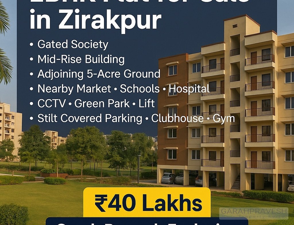 2bhk for sale in zirakpur garah pravesh