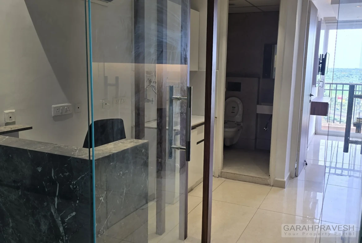 Spacious fully furnished SOHO with attached washroom and mini kitchen in Zirakpur