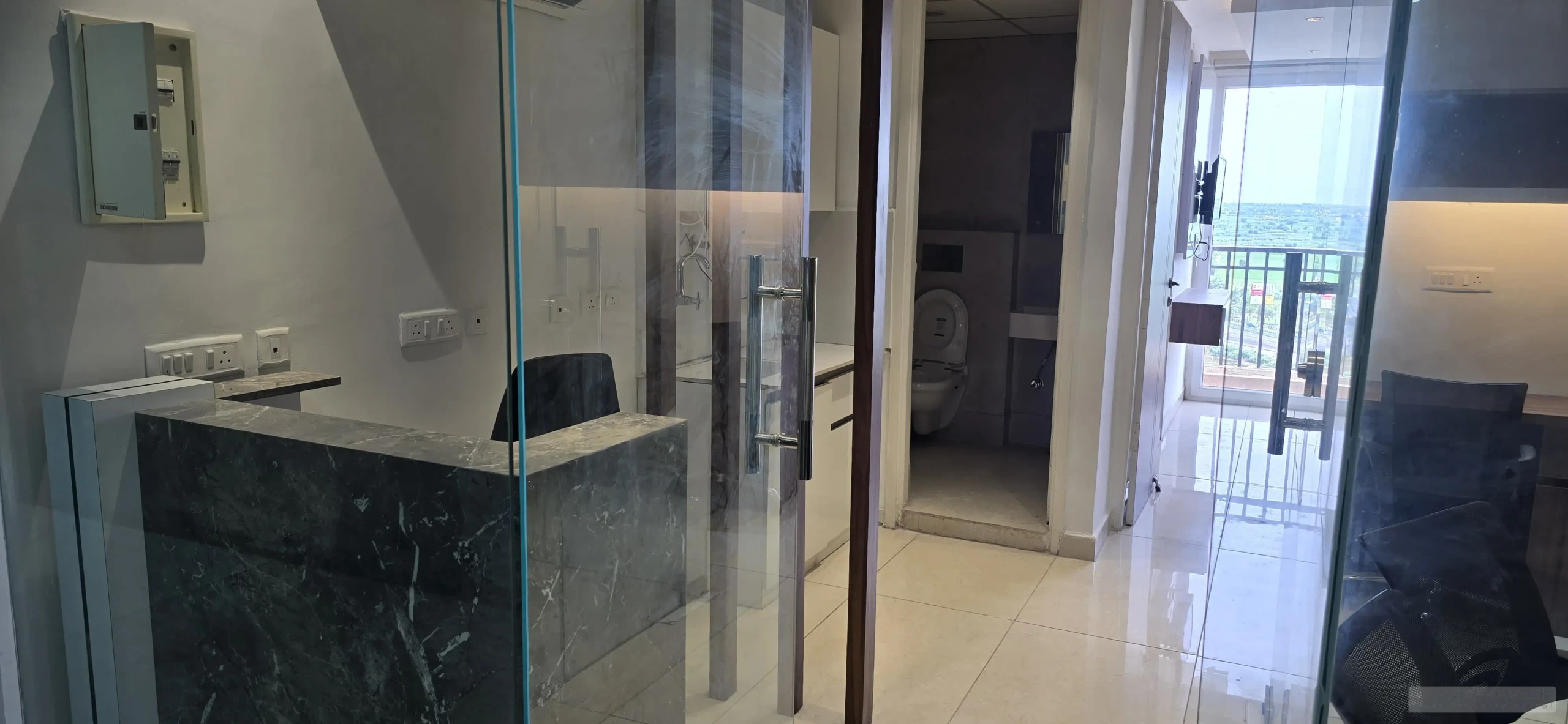 Spacious fully furnished SOHO with attached washroom and mini kitchen in Zirakpur