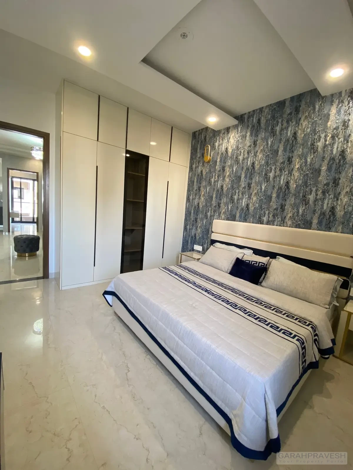 Large master bedroom with ventilation in Aerocity adjacent property