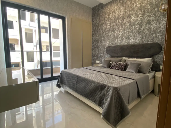 Large master bedroom with ventilation in Aerocity adjacent property