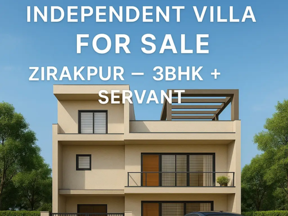 Independent Villa for Sale in Zirakpur – Spacious 3BHK with Servant Room, Modern Architecture and Premium Living Spaces
