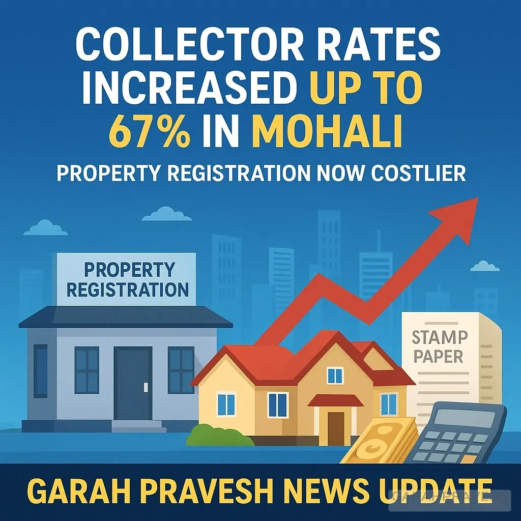 Collector rate hike 2025 in Mohali – property registration becomes expensive | Garah Pravesh News Update