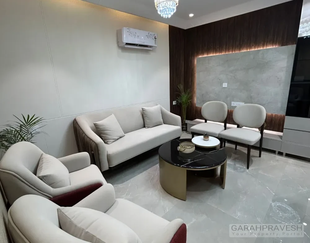 Premium 3BHK builder floors for sale in Serene View Zirakpur on Dayalpura Road with lift, stilt parking, modular kitchen, and modern amenities.