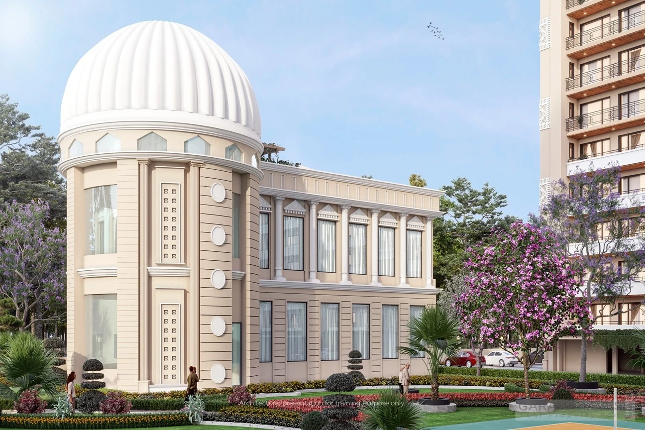 Luxury 3 BHK and 3.5 BHK flats for sale in The Lutyens Mohali with modern tropical architecture and premium amenities