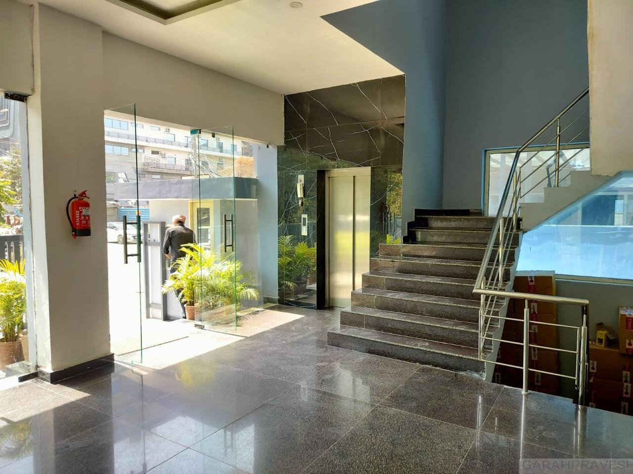 Independent commercial building for sale in Phase 8A Mohali with 16,000 sq ft covered area, fully rented offices, lift, power backup, and high rental income investment property