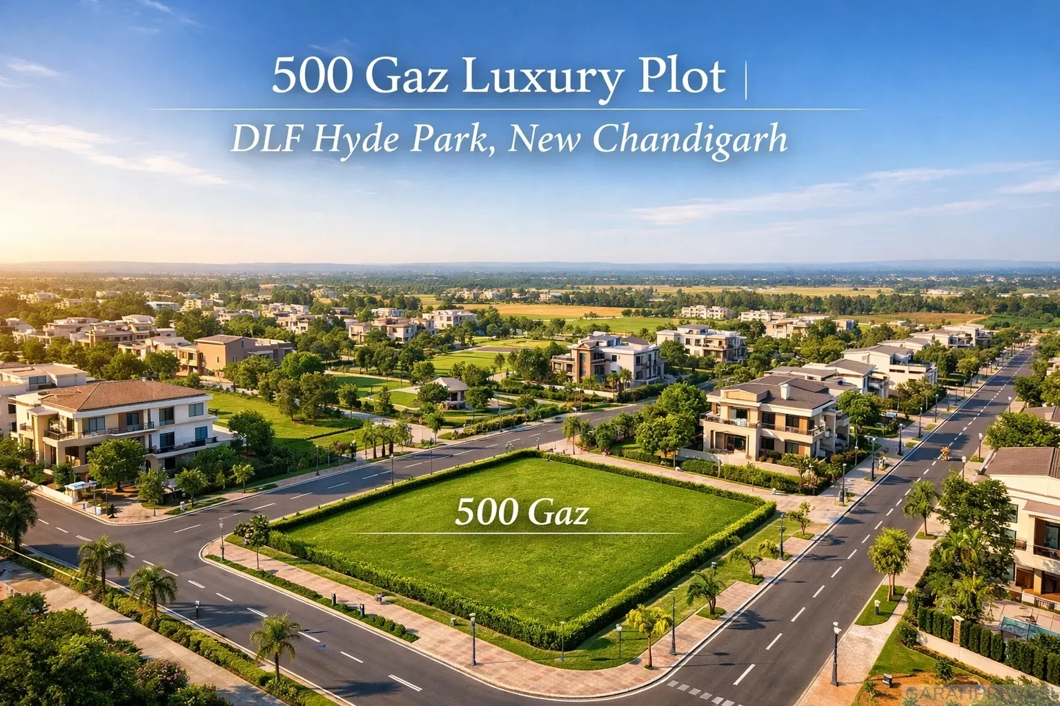 500 Gaz residential plot for sale in DLF Hyde Park New Chandigarh with wide roads and premium township planning