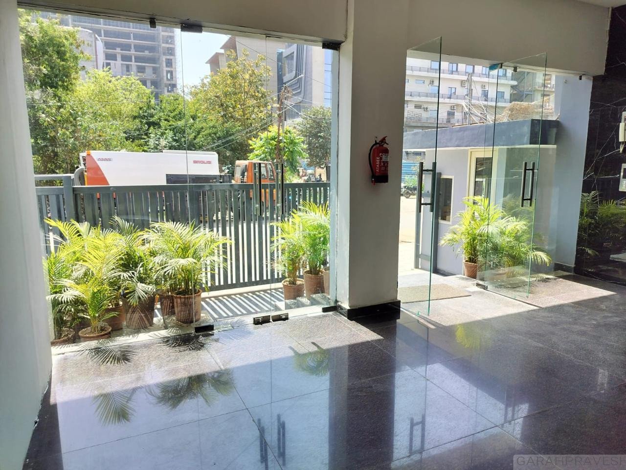 Independent commercial building for sale in Phase 8A Mohali with 16,000 sq ft covered area, fully rented offices, lift, power backup, and high rental income investment property