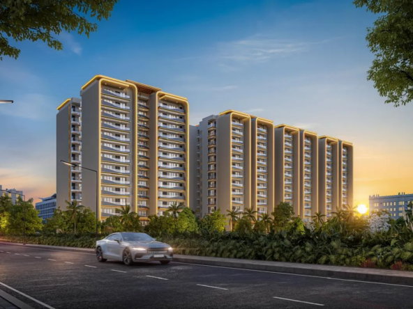 Luxury 3 BHK and 4 BHK apartments for sale in The Eden Park Zirakpur on High Ground Road with clubhouse and landscaped gardens