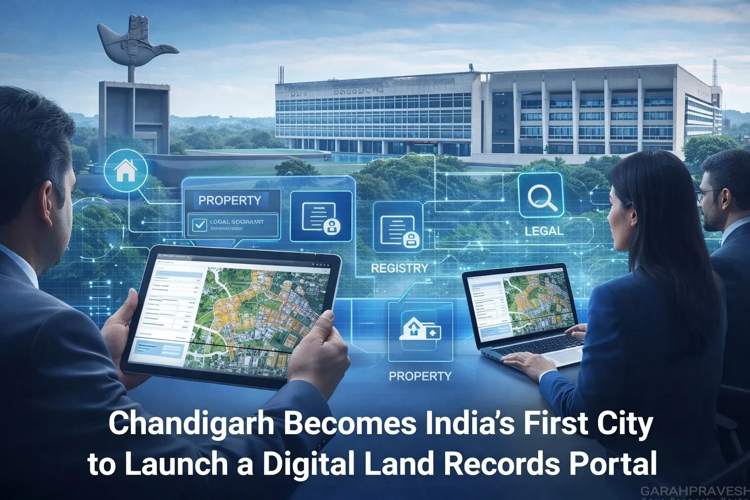 Chandigarh becomes India’s first city to launch a digital land records portal enabling one-click access to property ownership, registry, and legal case details.