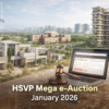 HSVP Mega e-Auction January 2026 featuring residential, commercial and institutional properties across Haryana