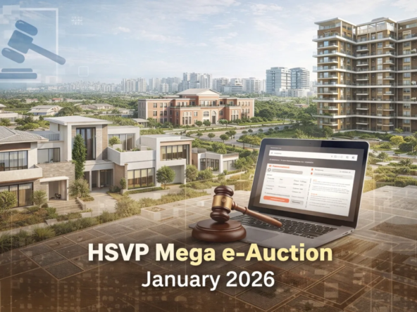 HSVP Mega e-Auction January 2026 featuring residential, commercial and institutional properties across Haryana