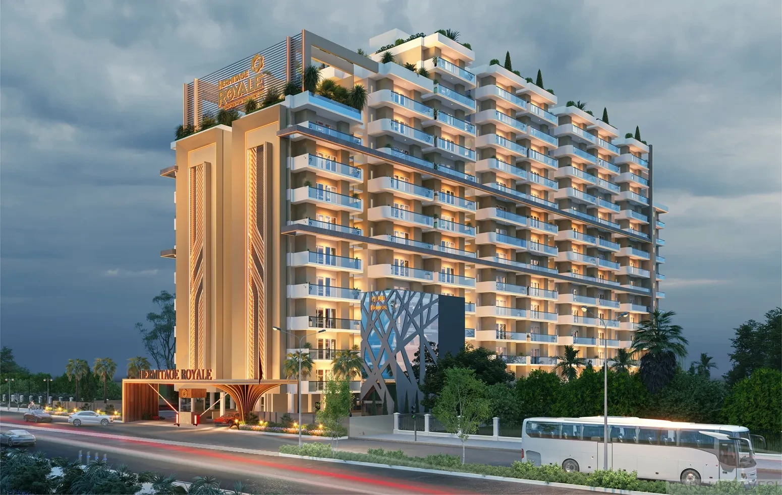 Ultra-luxury fully furnished 3 BHK flats for sale in Hermitage Royale Zirakpur with clubhouse and premium amenities