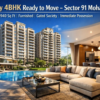 Luxury 4BHK furnished apartment for sale in Savitry Towers Sector 91 Mohali with swimming pool, clubhouse and gated society – 1940 sq ft ready to move resale property.