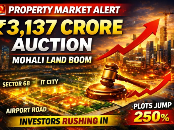 GMADA Mohali auction results showing record ₹3137 crore land sale and rising residential and commercial property demand