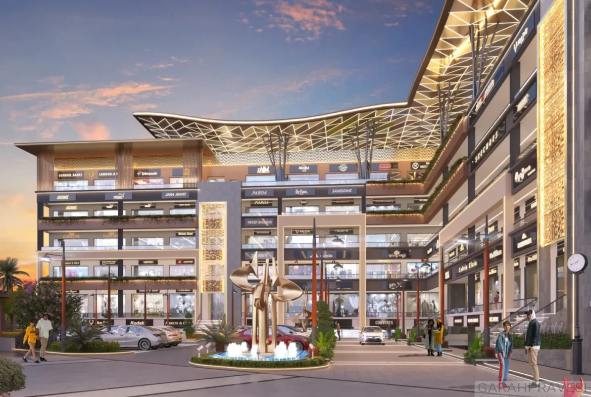 Premium commercial showrooms for sale in Grand Emporio Mohali Aerocity PR7 high street retail project with luxury facade and high visibility