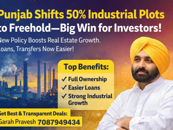 Punjab industrial policy 2026 freehold plots update showing industrial growth, factories and investor benefits with easier loans and ownership transfer