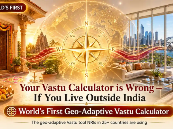 World’s first geo-adaptive Vastu calculator connecting Indian homes and global apartments with directional energy compass for NRIs