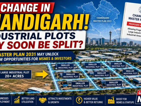 Chandigarh Master Plan 2031 industrial plot fragmentation — large plots may be subdivided in Industrial Area Phase I and Phase II